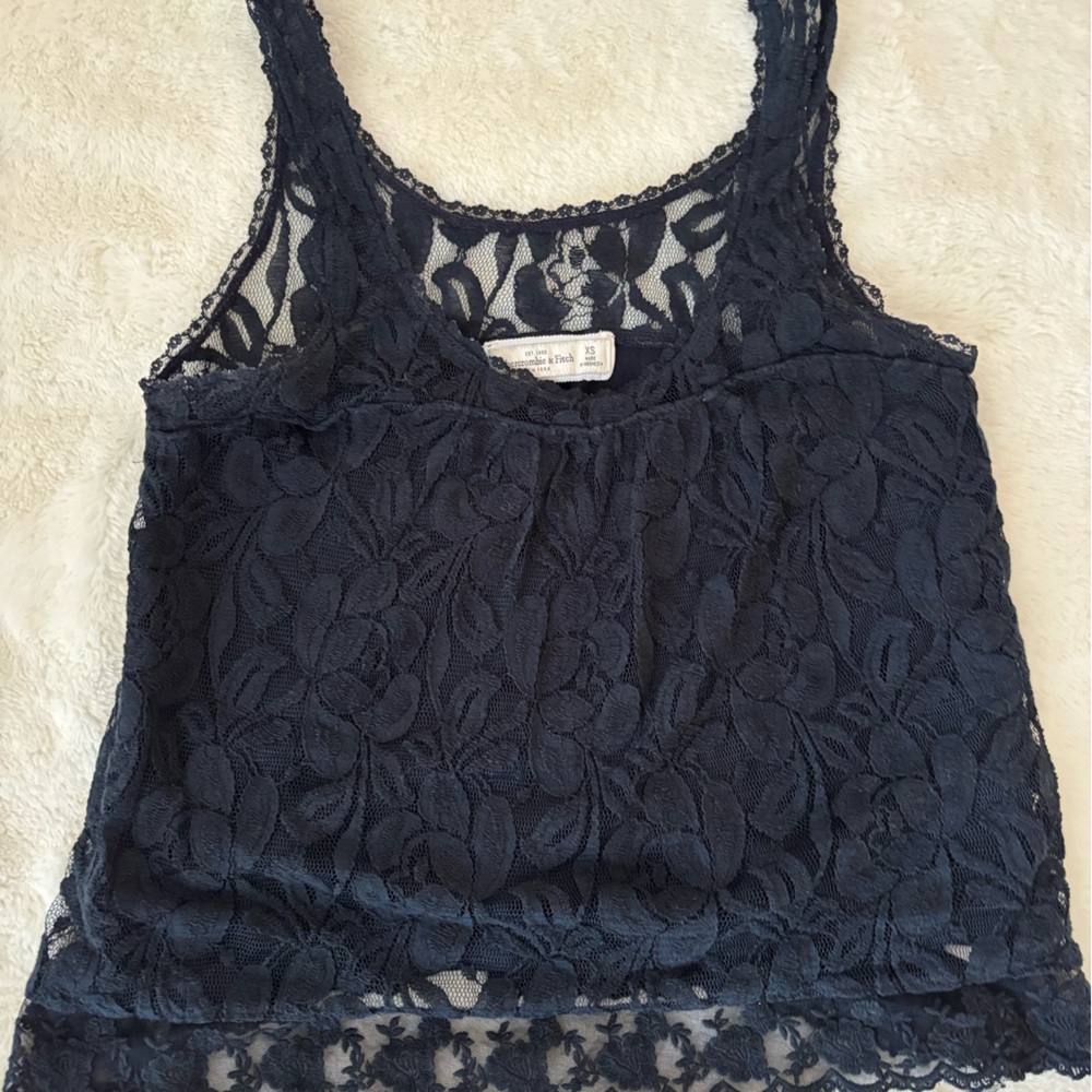 Abercrombie & Fitch Navy Lace Bandeau